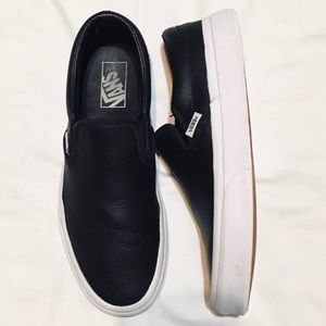 Vans leather slip-ons